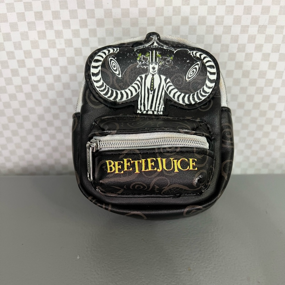 Beetlejuice Mini Mini Backpack Keychain coin Purse‎